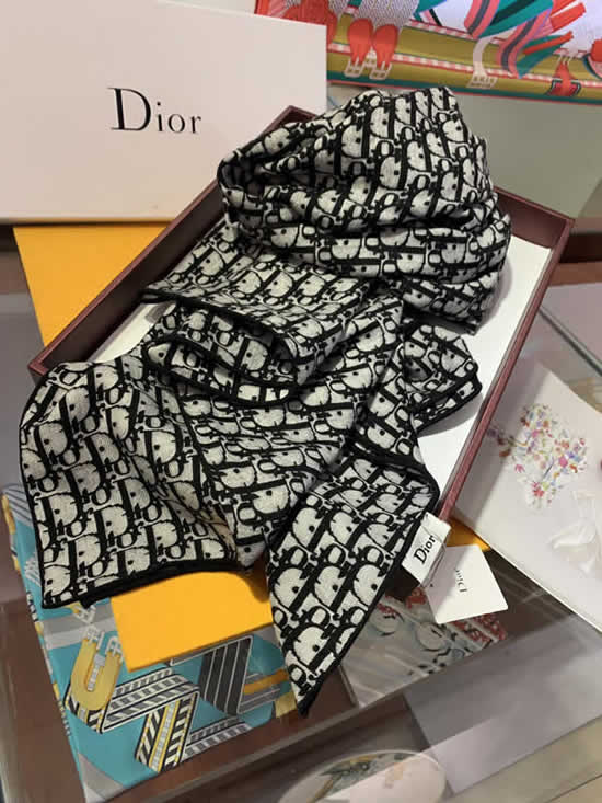 Top Quality Brand Fake Dior Scarf Women Winter Cashmere Thick Autumn Warm Shawls 09